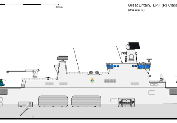 Корабль GB LPH (R) AU - чертежи, габариты, рисунки