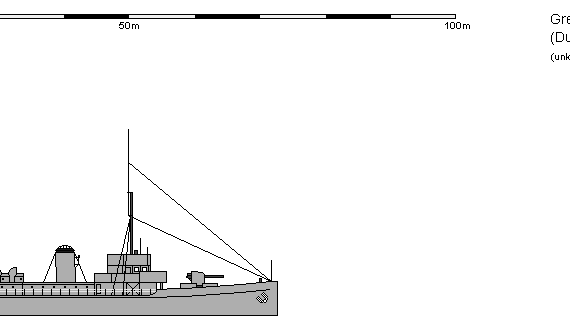 Корабль GB MSH Hunt Dunoon - чертежи, габариты, рисунки
