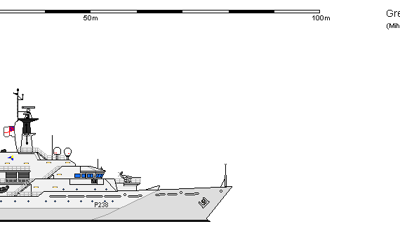 Корабль GB OPV RIVER - чертежи, габариты, рисунки