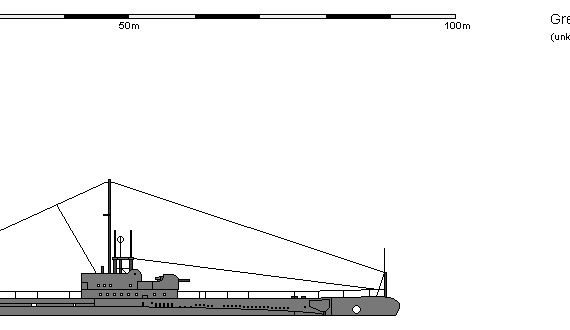 Корабль GB SSK Parthian - чертежи, габариты, рисунки