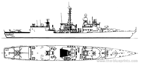 Корабль Germany Koln F211 (Frigate) (1985) - чертежи, габариты, рисунки