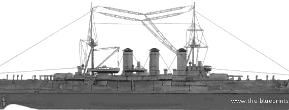 Greece - Georgios Averoff (Armoured Cruiser) (1909) - drawings, dimensions, pictures