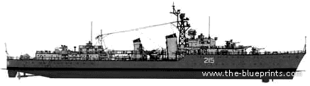 Корабль HCMS Haida (Destroyer) (1953) - чертежи, габариты, рисунки