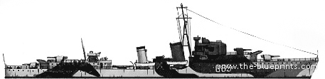 Корабль HCMS Iroquois (Destroyer) - Canada (1944) - чертежи, габариты, рисунки
