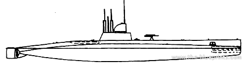 HDMS Class B (Submarine) - Denmark (1918) - drawings, dimensions, figures