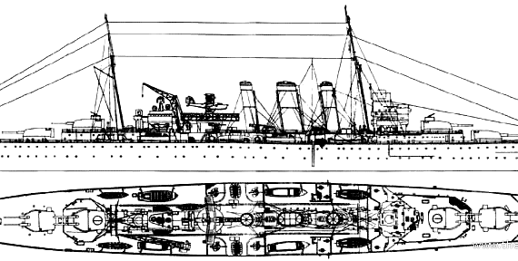 HMAS Canberra ship - drawings, dimensions, figures