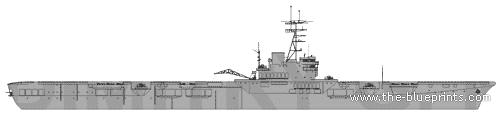 Корабль HMAS Melbourne R21 (Aircraft Carrier) (1943) - чертежи, габариты, рисунки