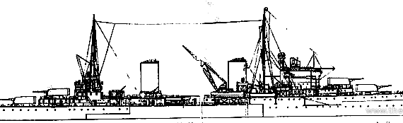 Cruiser HMAS Sydney (Light Cruiser) (1942) - drawings, dimensions, pictures
