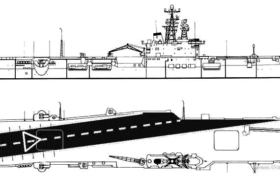 Корабль HMCS Bonaventure CVL-22 (Light Carrier) - чертежи, габариты, рисунки