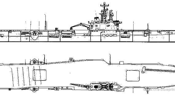 Корабль HMCS Bonaventure (Light Carrier) (1968) - чертежи, габариты, рисунки