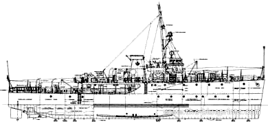 Корабль HMCS Digby (Minesweeper) - чертежи, габариты, рисунки