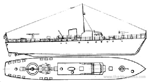 Корабль HMCS Fairmile B (Patrol Boat) - Canada - чертежи, габариты, рисунки