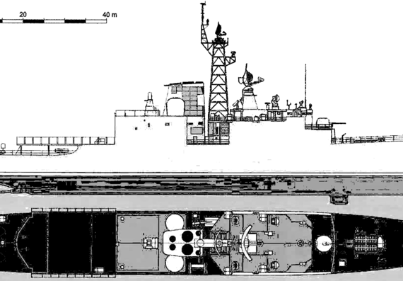 Эсминец HMCS Iroquois DDG 280 TRUMP (Destroyer) - чертежи, габариты, рисунки