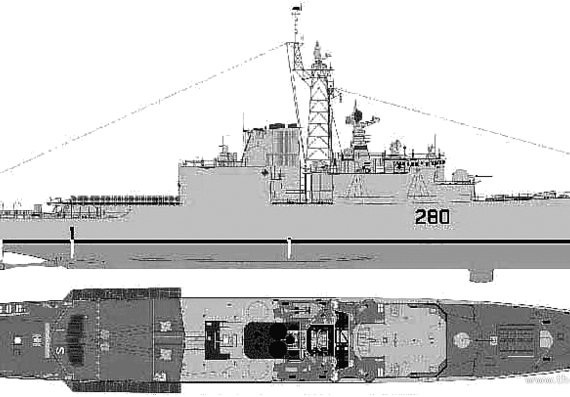 Корабль HMCS Iroquois (Destroyer) (2004) - чертежи, габариты, рисунки