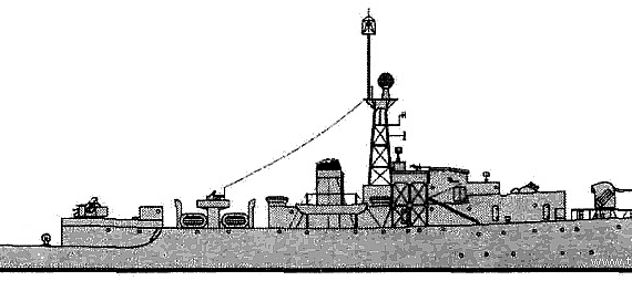 Корабль HMCS Loch Morlich (Frigate) - Canada (1944) - чертежи, габариты, рисунки
