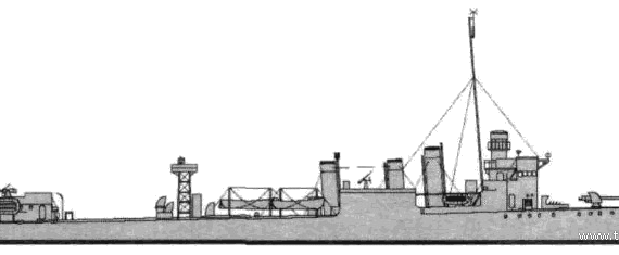 Корабль HMCS St. Francis (Destroyer) (1943) - чертежи, габариты, рисунки