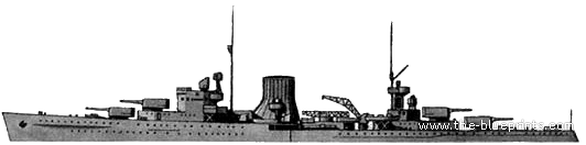 HMNZS Achiulles (Light Cruiser) (1932) - drawings, dimensions, pictures
