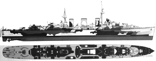 Корабль HMS Abdiel (Mine Layer) (1943) - чертежи, габариты, рисунки