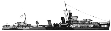 Эсминец HMS Achates (Destroyer) (1942) - чертежи, габариты, рисунки