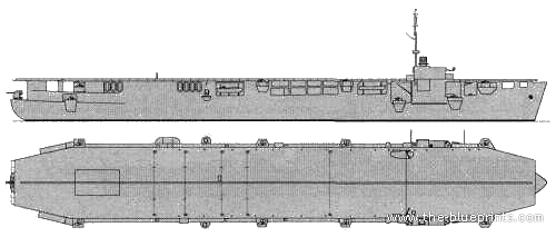 Корабль HMS Activity (Escort Carrier) (1943) - чертежи, габариты, рисунки