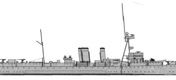 Корабль HMS Adventure (Mine Layer) (1940) - чертежи, габариты, рисунки