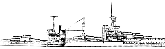 Корабль HMS Agincourt (1916) - чертежи, габариты, рисунки
