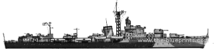 Эсминец HMS Agincourt (Destroyer) (1945) - чертежи, габариты, рисунки