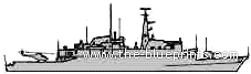 Эсминец HMS Alacrity (Destroyer) - чертежи, габариты, рисунки