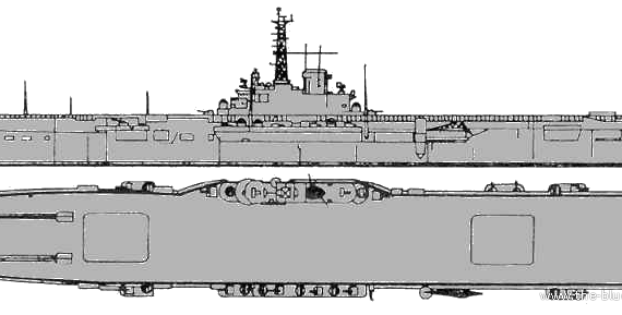 Корабль HMS Albion (Light Carrier) (1954) - чертежи, габариты, рисунки