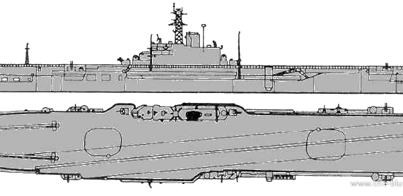 Корабль HMS Albion (Light Carrier) (1962) - чертежи, габариты, рисунки