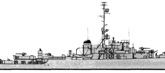 Корабль HMS Antigua (Frigate) (1945) - чертежи, габариты, рисунки