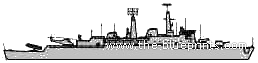 Корабль HMS Antrim - чертежи, габариты, рисунки