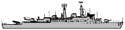 Destroyer HMS Antrim (Destroyer) - drawings, dimensions, pictures