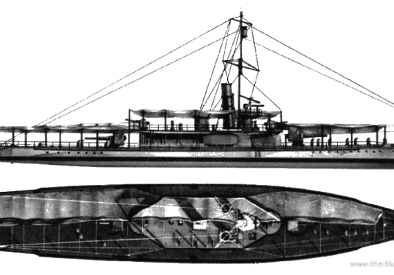 Корабль HMS Aphis (Gunboat) (1915) - чертежи, габариты, рисунки