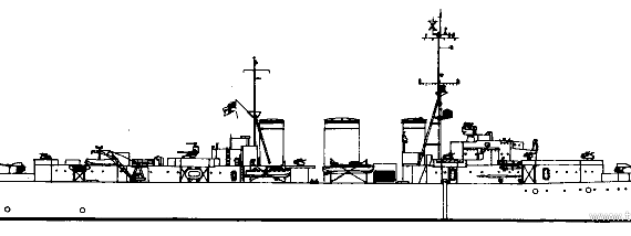 Корабль HMS Apollo (Minelayer) (1944) - чертежи, габариты, рисунки
