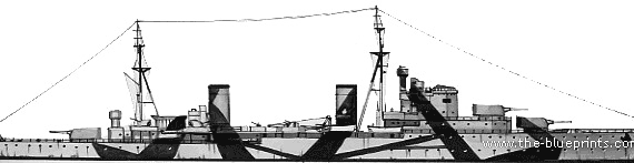 Крейсер HMS Arethusa (1943) - чертежи, габариты, рисунки