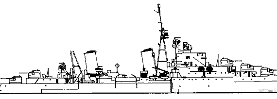 Крейсер HMS Argonaut (AA cruiser) (1942) - чертежи, габариты, рисунки