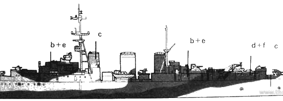Корабль HMS Ariadne (Minelayer) - чертежи, габариты, рисунки