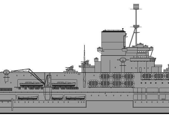 Боевой корабль HMS Ark Royal (1941) - чертежи, габариты, рисунки