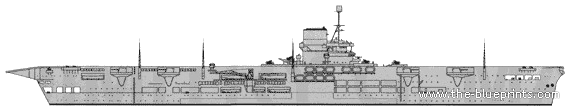 Корабль HMS Ark Royal (Aircraft Carrier) (1935) - чертежи, габариты, рисунки