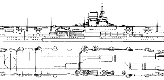 Корабль HMS Ark Royal (Aircraft Carrier) (1940) - чертежи, габариты, рисунки
