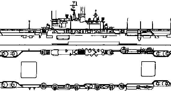 Корабль HMS Ark Royal (Aircraft Carrier) (1956) - чертежи, габариты, рисунки