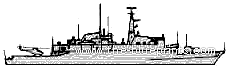 HMS Arrow ship - drawings, dimensions, figures