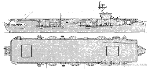 Корабль HMS Attacker (Escort Carrier) (1943) - чертежи, габариты, рисунки
