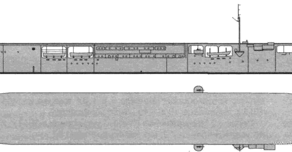 Корабль HMS Audacity (Escort Carrier) (1944) - чертежи, габариты, рисунки