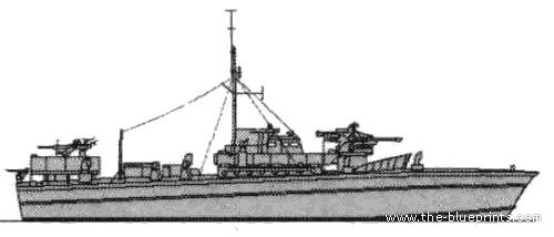 Корабль HMS BPB 71 (Torpedo Boat) (1943) - чертежи, габариты, рисунки
