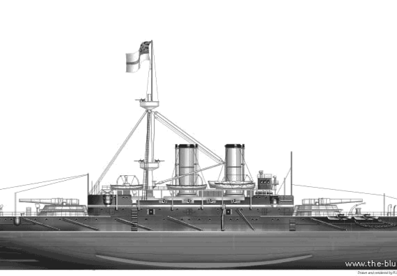 Warship HMS Benbow (1898) - drawings, dimensions, pictures