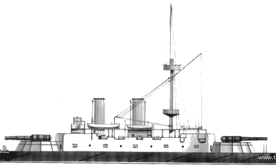 Боевой корабль HMS Benbow (Battleship) (1888) - чертежи, габариты, рисунки