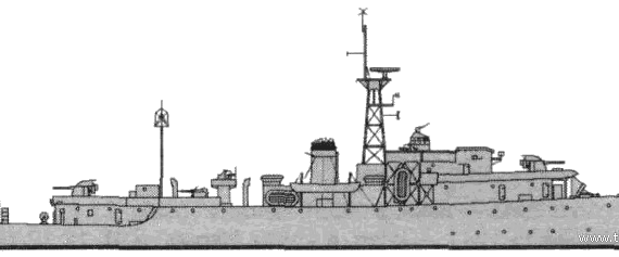 Корабль HMS Bigbury Bay K606 (Frigate) (1945) - чертежи, габариты, рисунки