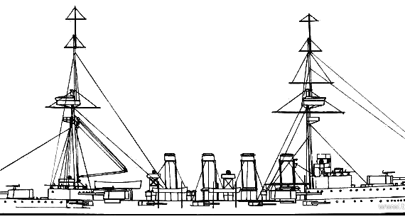 Боевой корабль HMS Black Prince (Battleship) (1916) - чертежи, габариты, рисунки